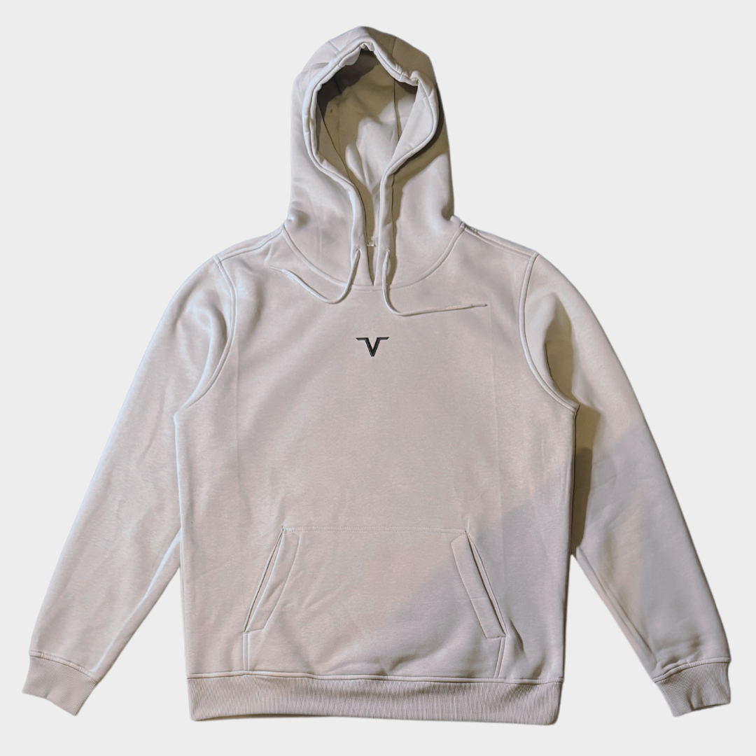 Basic V-Logo Klein Hoodie - Light Asphalt