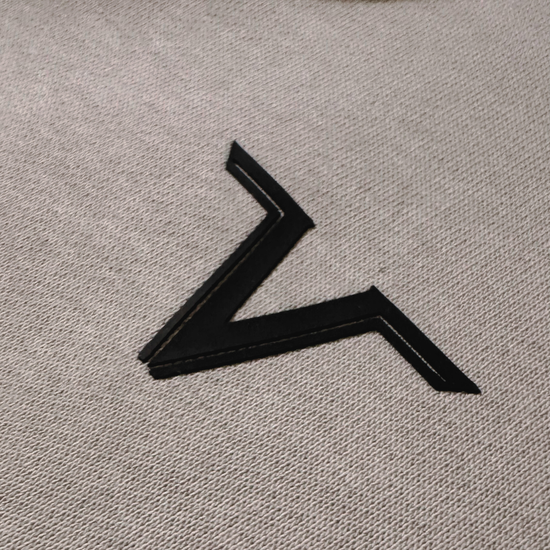 Basic V-Logo Klein Hoodie - Light Asphalt