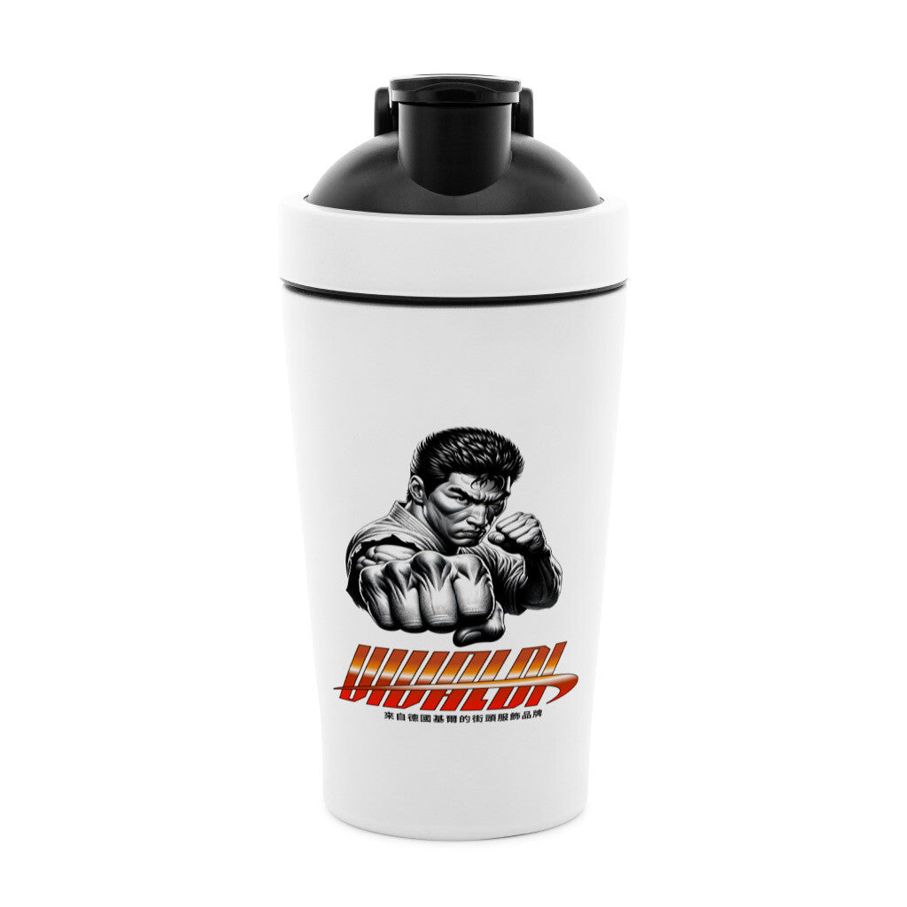 Retro FIGHTER Fitness-Shaker - White